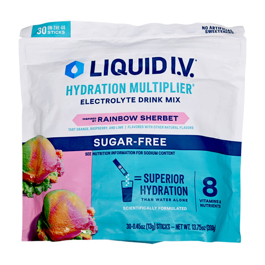 LIQUID I.V.-能量倍增無糖飲料 13g x 30條 (390g) [彩虹冰沙口味] (平行進口) (73109)