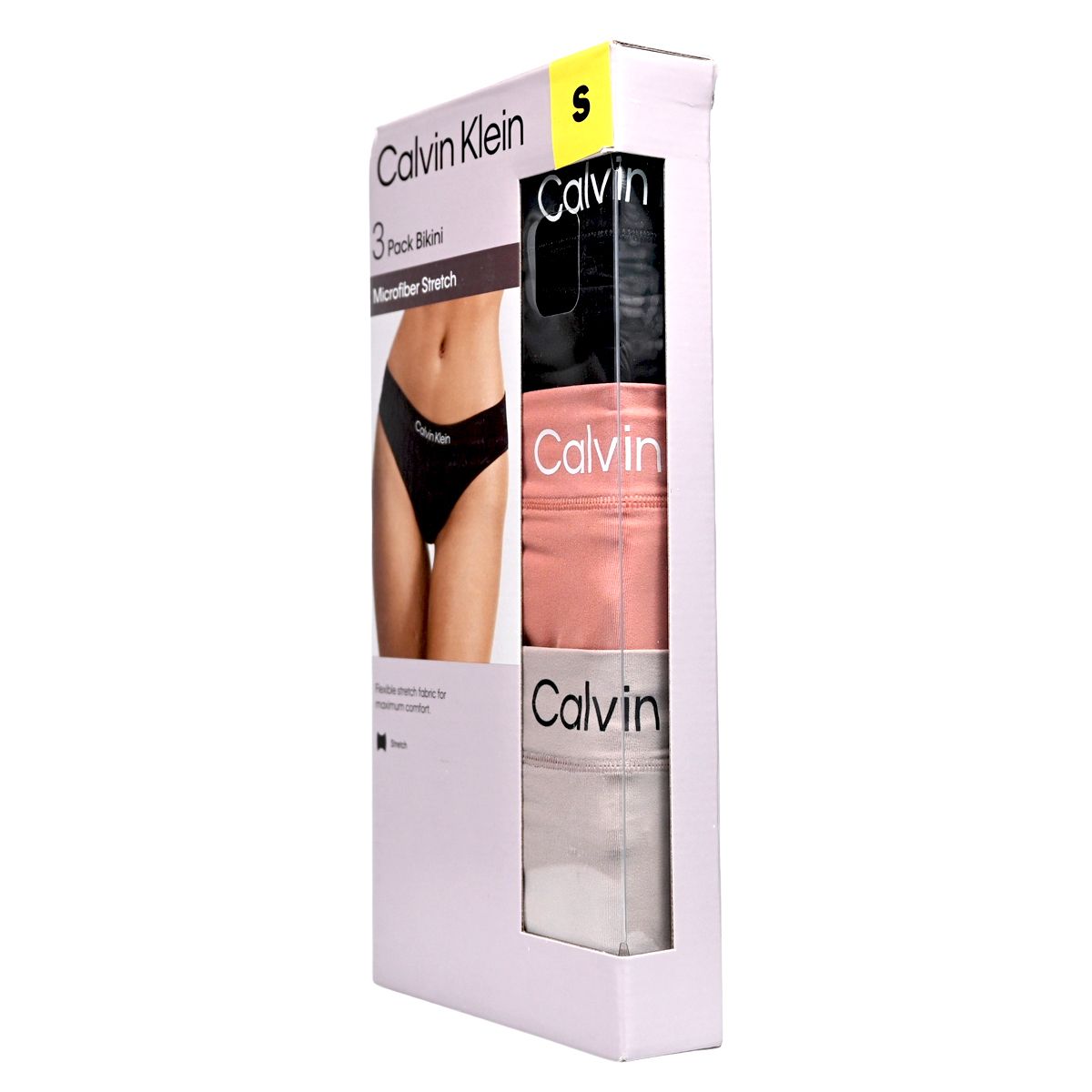 Calvin Klein 女士3件套裝比基尼內褲 [1 套] S 碼 [超細纖維彈性布料] Lingerie 圖2