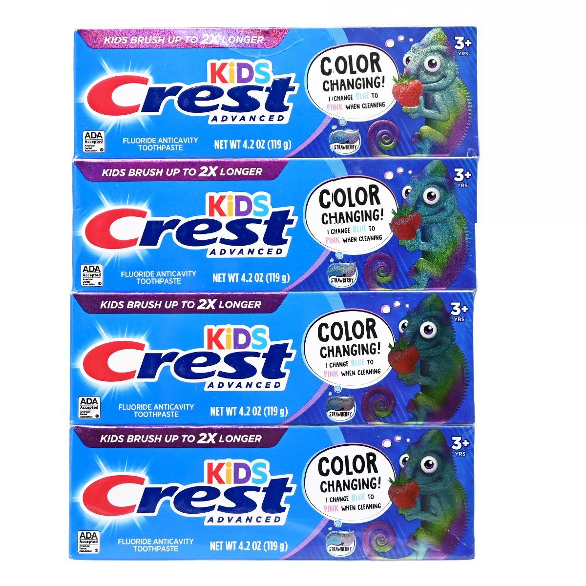 Crest 兒童高級含氟牙膏 [泡泡糖口味] 3歲以上（4支裝x 119g）[超值裝] Toothpaste Gum Health Baby Toothpaste 圖1