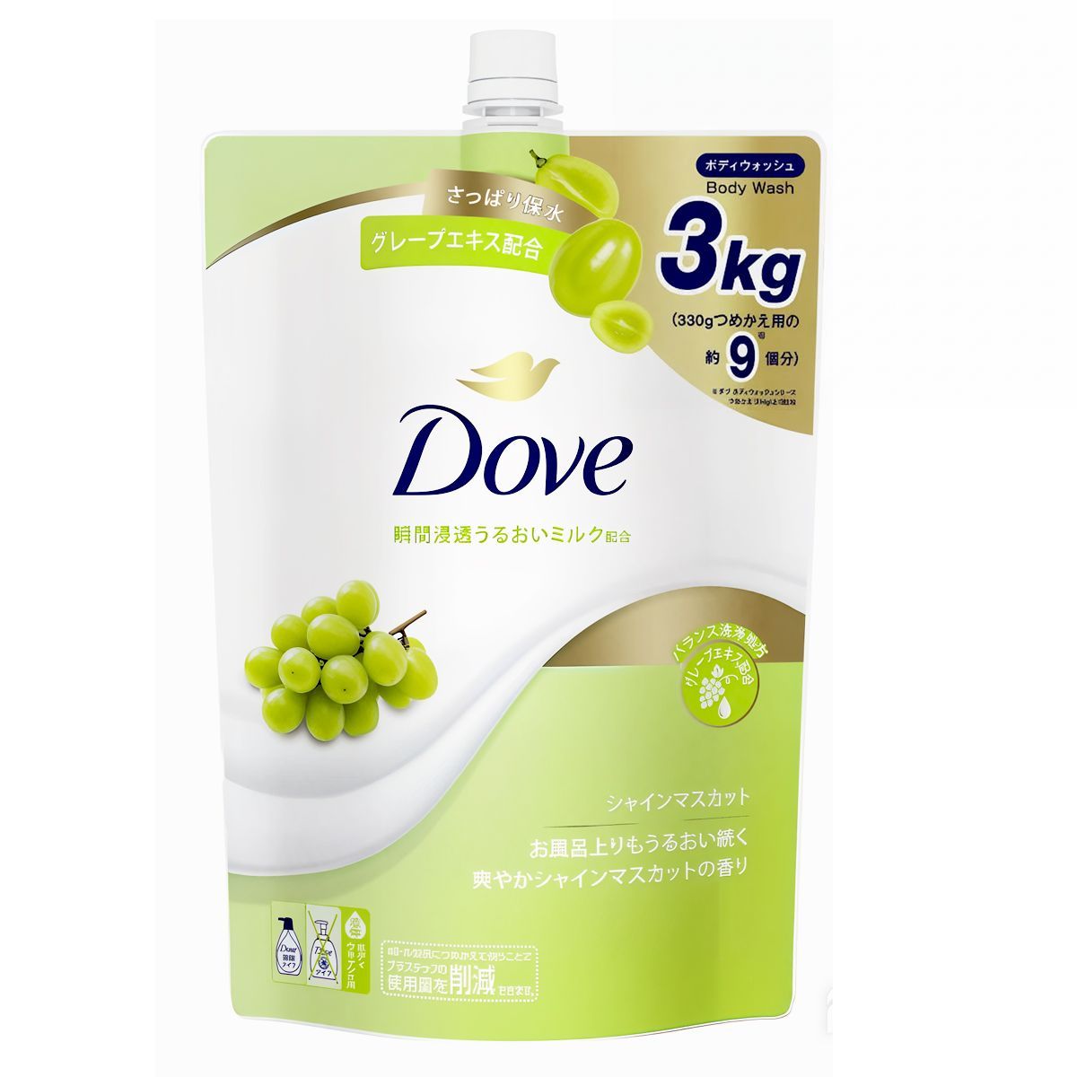 Dove 亮澤麝香葡萄沐浴露 3kg [補充裝]（超值裝） Body Wash Body Wash Body Care 圖1