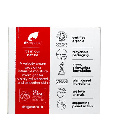 dr.organic 有機玫瑰油保濕修護晚霜 50ml Night Cream Night Cream Moisturizing Night Cream 圖6