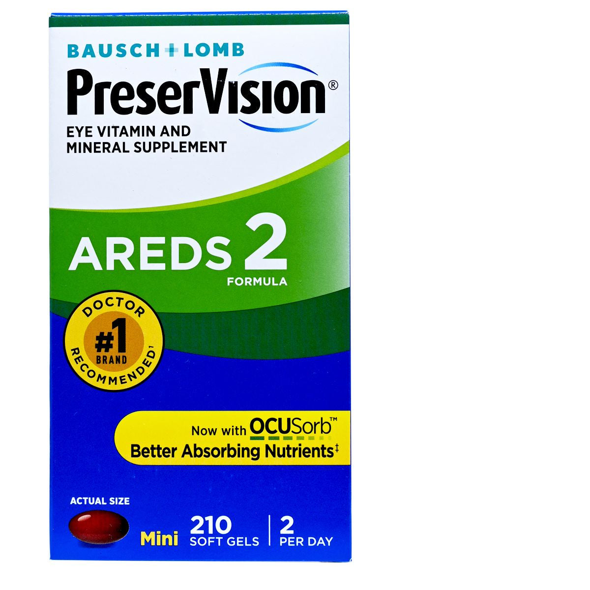 博士倫 Bausch + Lomb｜PreserVision AREDS 2 醫學級護眼精華 (210粒迷你膠囊)