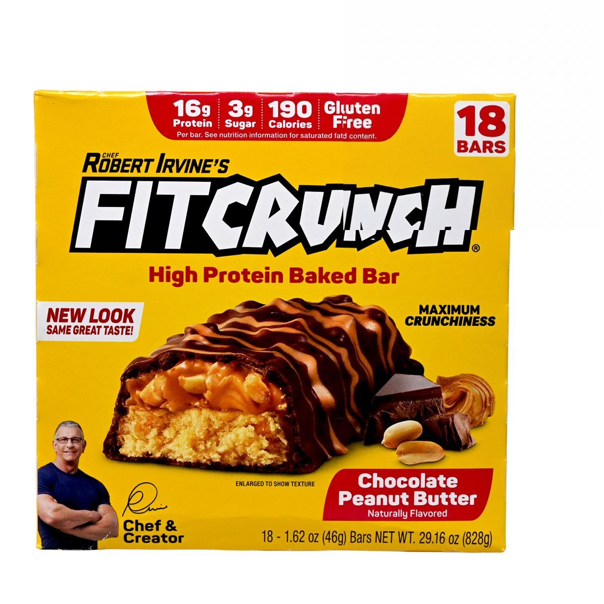 FITCRUNCH 蛋白棒（朱古力花生醬）18條 [828g] Cereal & Energy Bars 圖1