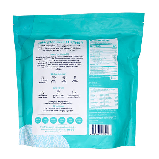 FURTHER FOOD – 無味膠原蛋白肽粉 20g x 30小包（600g）BBF:29年1月底  (平行進口) (70017)
