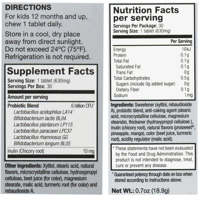 LIFE NUTRITION 樂怡善 - 香港行貨-兒童強健益生菌 (30粒)食用日期：26年10月[718426]