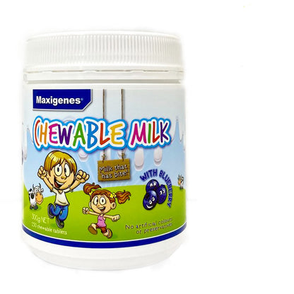 Maxigenes - 美可卓 藍莓味咀嚼牛奶片 護眼補鈣 150粒 EXP:2027年7月(平行進口) (9344949000167)