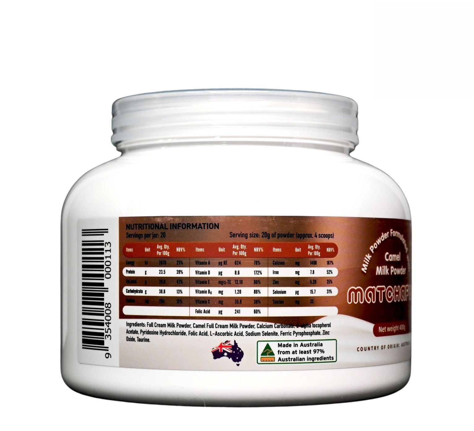 MATCHAFUL 澳洲駱駝奶粉400g 食用日期 Milk & Soy Milk Milk Powder 圖4