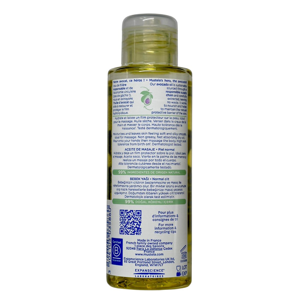 Mustela 嬰兒油 含牛油果油100ml [ ] Massage Oil Kids Health Baby Oil 圖2