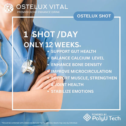 N/A 港理大PolyU Tech - 補鈣增肌精華飲 - OSTELUX VITAL - OV 健骼精華飲 - 機能補骨補鈣飲品 20ml X15（一盒15支） Bones & Joints Health Beverage 圖8