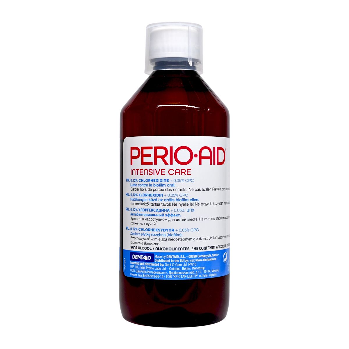 PERIO-AID AID - PERIO AID - [香港行貨]牙周加護漱口水 強效配方 (0.12% CHX+ 0.05% CPC) 500 ml [藍色] Mouth Rinse & Denture Cleaners Mouth Rinse & Denture Cleaners 圖4