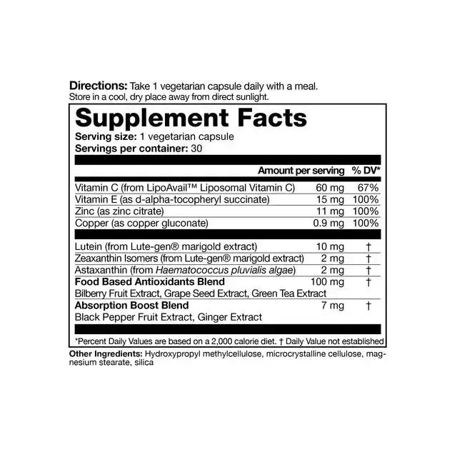 LIFE NUTRITION 樂怡善 - 脂質體明目V2 (30粒) 此日期或之前食用：2029年1月