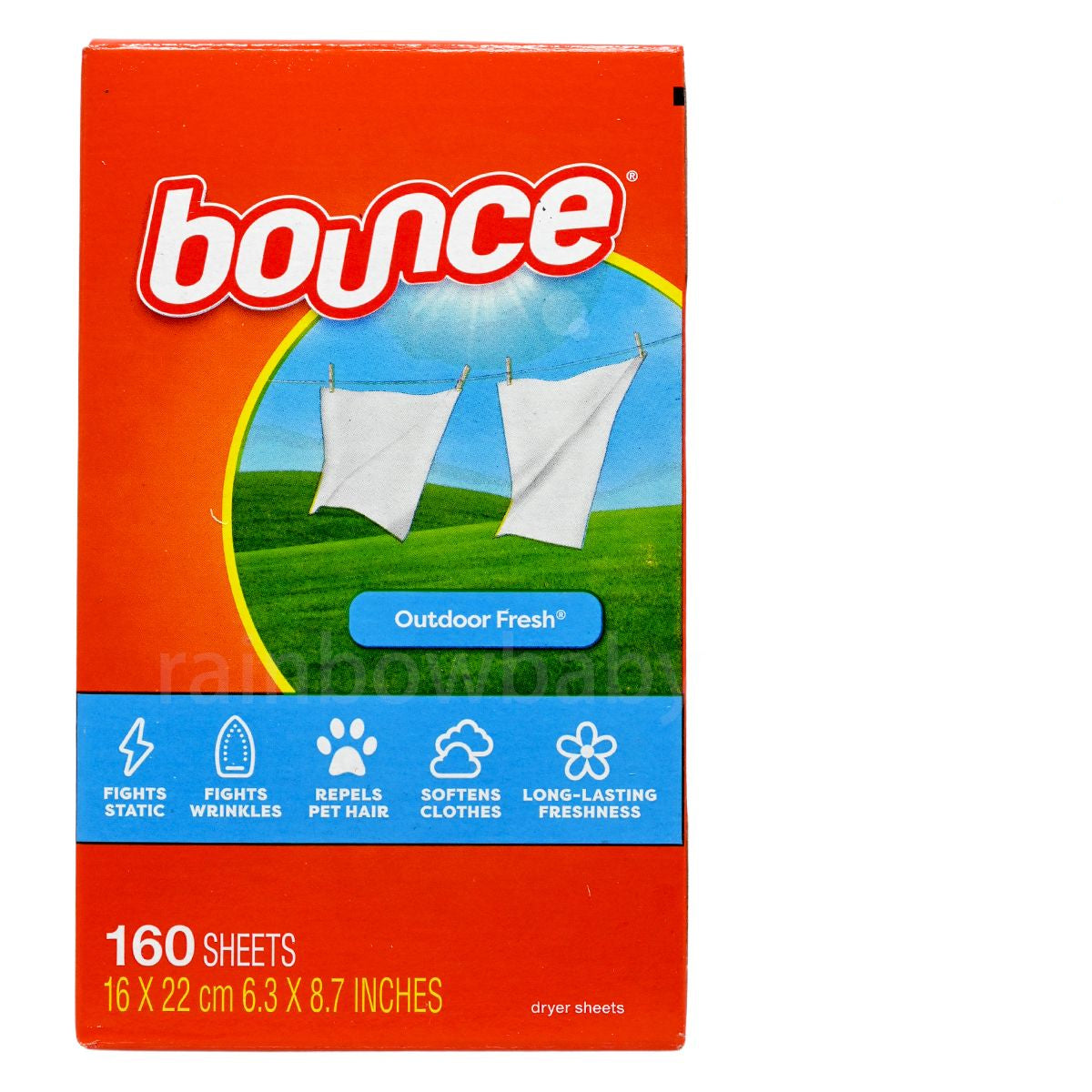 bounce - Bounce 5 合1 柔順紙160張 特大尺寸: 16 X 22 cm[Outdoor Fresh](平行進口)(51834)